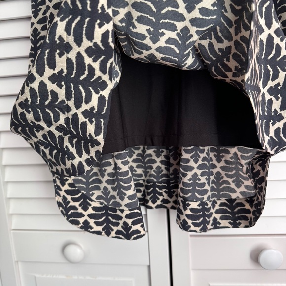 Madewell Silk Daylight Dress Ikat Bloom Black Cream Size 6 - Picture 10 of 11